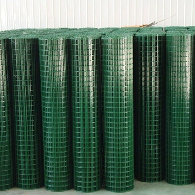 1/4''X1/4'' Green PVC Coated Wire Mesh / PVC Welded Wire Fencing 3 Feet Width