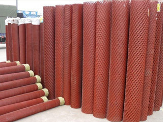مش صفحه فولادی منبسط شده رنگ RAL 50*100 میلی متر برای شاتکریت پشتیبان گودال پایه