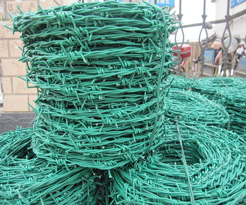 رول سیم خاردار با روکش پلاستیکی PVC با چقرمگی بالا BWG16xBWG16